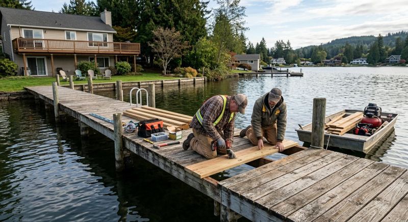 Wood Dock Repair in Overland Park, KS